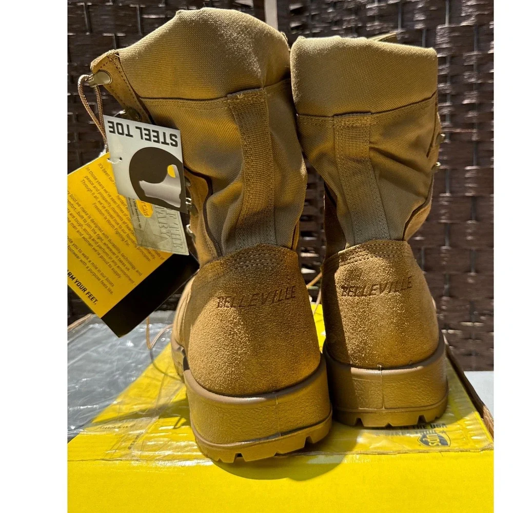 NEW Belleville C300ST Steel Toe Boots Mens 15 Coyote Hot Weather Combat Military